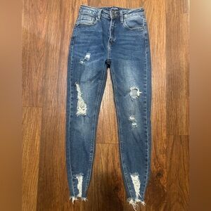 Distressed Blue wash Jeans
